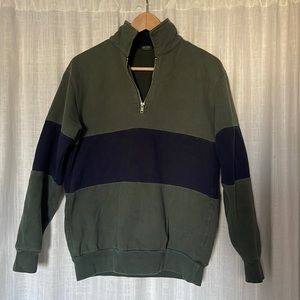 Striped Quarter Zipped Pullover